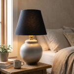 Seramik Harry Siyah Şapkalı Abajur