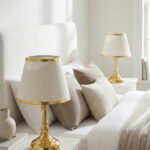 Emerfo Çift Gold-Gold Kenar Takım Abajur