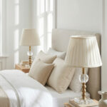 Tom Kristal Bronz-Krem Çift Abajur