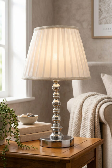 Köln Gümüş-Beyaz Abajur