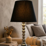 Köln Gümüş-Siyah Abajur