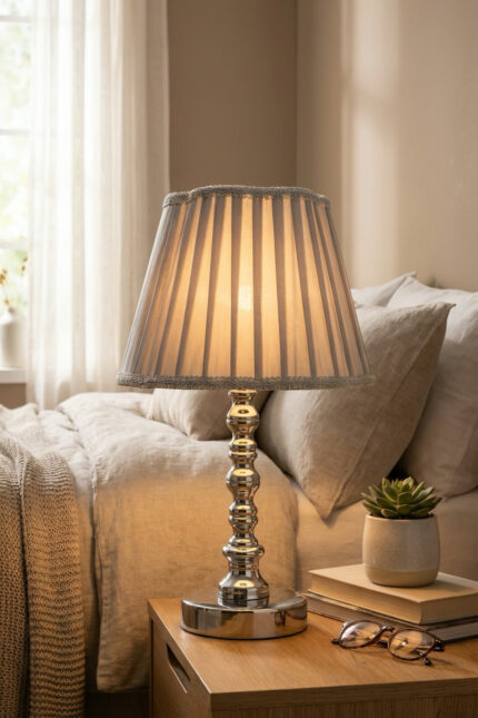 Köln Gümüş-Gri Abajur