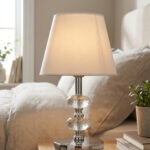 Elementer Gümüş-Beyaz Abajur