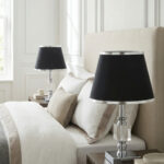 Julina Tek Küp Gümüş-Gümüş Kenar Çift Abajur