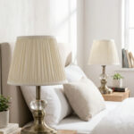 Sergio Klasik Eskitme-Krem Pileli Çift Abajur