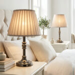 Sevilla Platin-Gri Çift Abajur