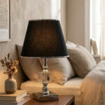 Julina Tek Küp Gümüş-Gümüş Kenar Tekli Abajur