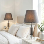 Friday Çift Gümüş Gri Şapkalı Abajur