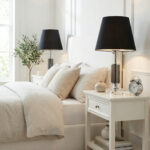 Friday Çift Gümüş Siyah Şapkalı Abajur