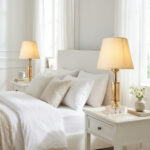 Friday Çift Gold Krem Şapkalı Abajur