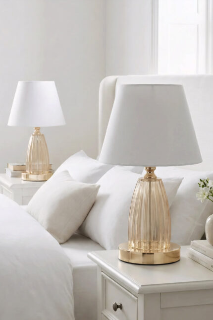 Kuba Gold - Beyaz Abajur 2 Adet