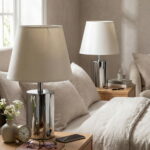 Samara Gümüş-Kırık Beyaz Çift Abajur