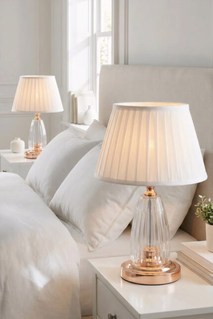 Kuba Bakır - Somon Abajur 2 Adet