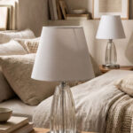 Kuba Gümüş - Beyaz Abajur 2 Adet