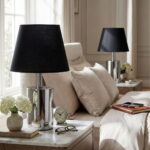 Samara Gümüş-Siyah Çift Abajur