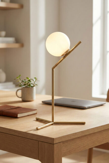 Santa Cruz Bronz Masa Lambası