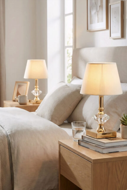 Star Gold-Krem Abajur 2 Adet