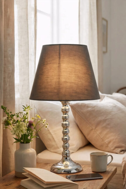 Yüzük Metal Gümüş-Gri Abajur