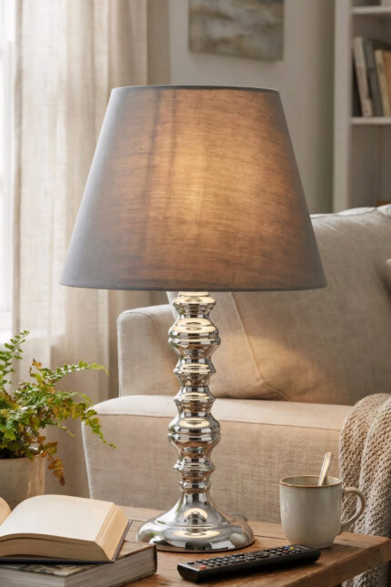 Zifin Gümüş-Gri Abajur