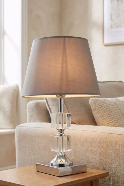 Julina Gümüş-Gri Abajur