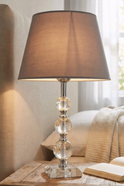 Yıldız Kristal Gri Abajur