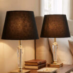 Belinda Gold-Siyah Çift Abajur