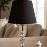 Yıldız Kristal Siyah Abajur