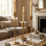 Deco Üçlü Gold Mumluk