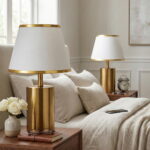 Samara Bronz-Gold Kenar Çift Abajur