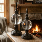 İkili Platin Kristal Küre Obje Aksesuar