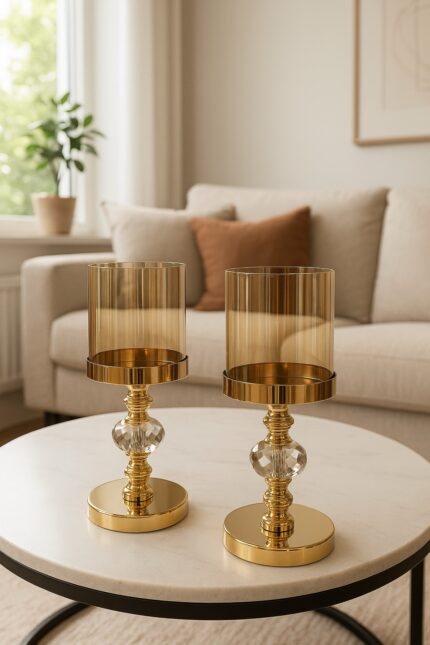 Oliv İkili Gold Mumluk