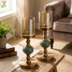 Anemoliapolis İkili Bronz-Zümrüt Mumluk