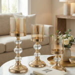 Lorena Gold Üçlü Set Mumluk