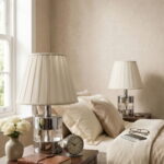 Johnny Gümüş-Beyaz Çift Abajur