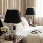 Johnny Gümüş-Gümüş Kenar Çift Abajur