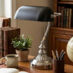 Banker Gümüş Masa Lambası