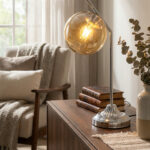 Kalu Gümüş Top Camlı Masa Lambası