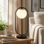 Jakarda Modern Siyah Masa Lambası