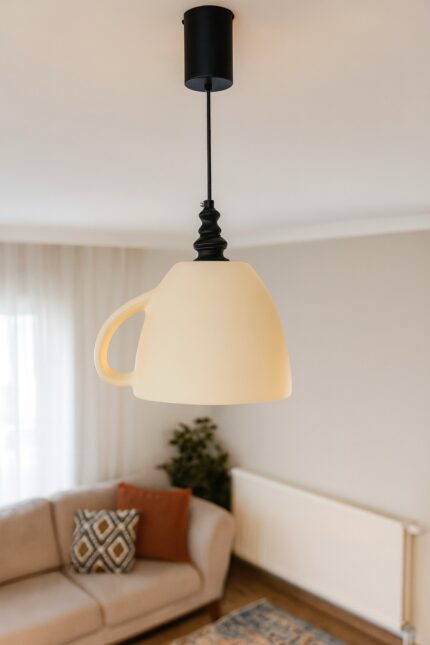 Seramik Krem Mutfak Avizesi