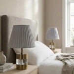 Johnny Bronz-Gri Çift Abajur