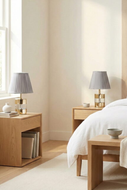 Johnny Sarı-Gri Çift Abajur