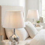 Parma Gümüş-Kırık Beyaz Çift Abajur