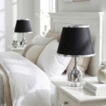 Parma Gümüş-Gümüş Kenar Çift Abajur