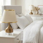 Parma Bronz-Gold Kenar Çift Abajur