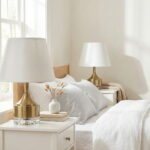 Parma Bronz-Kırık Beyaz Çift Abajur