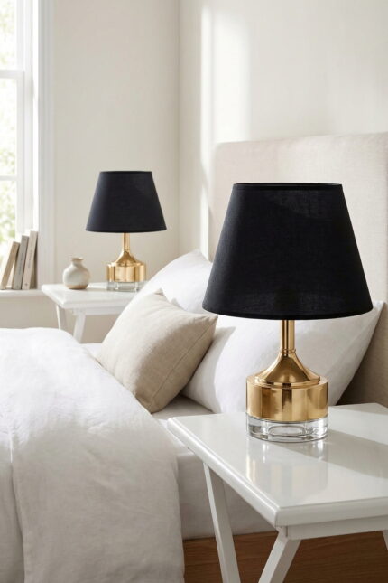 Parma Çift Sarı-Siyah Abajur