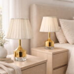 Parma Çift Sarı-Krem Papatya Şapkalı Abajur