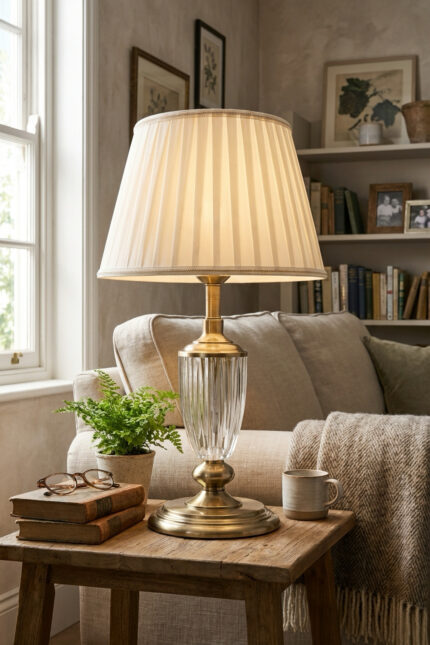 Jasmin Eskitme-Beyaz Abajur